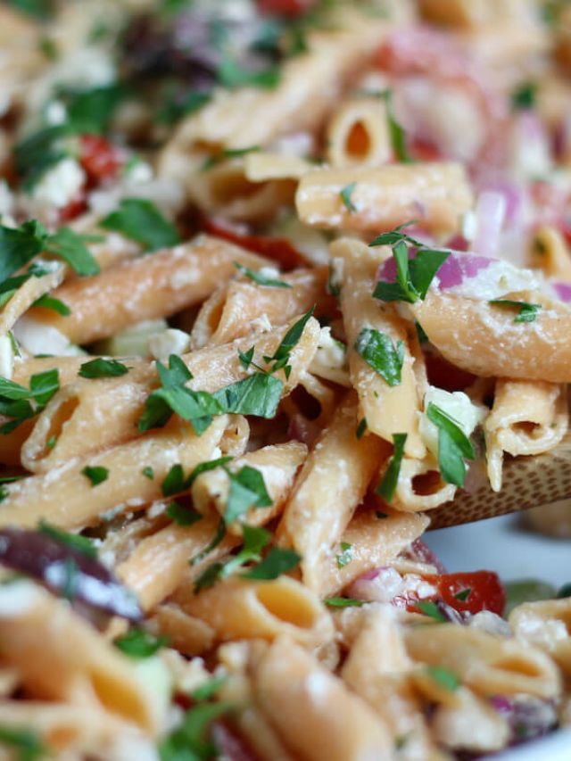 Healthy Mediterranean Gluten-Free Pasta Salad