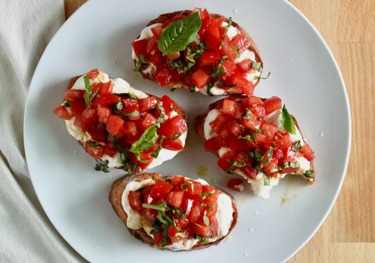 Burrata Bruschetta With Marinated Tomatoes Everyday Homemade