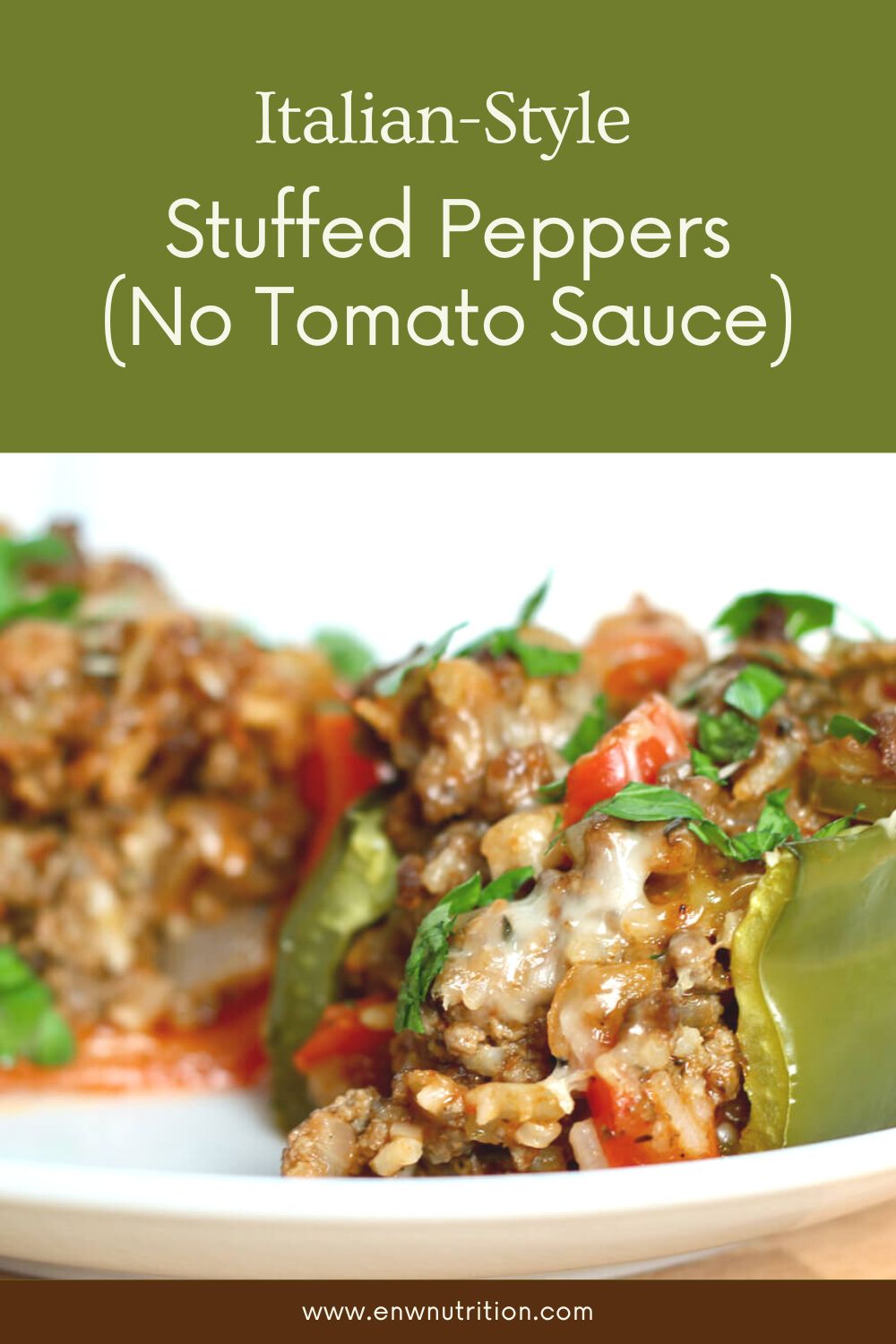 ItalianStyle Stuffed Peppers (Without Tomato Sauce) Everyday Homemade