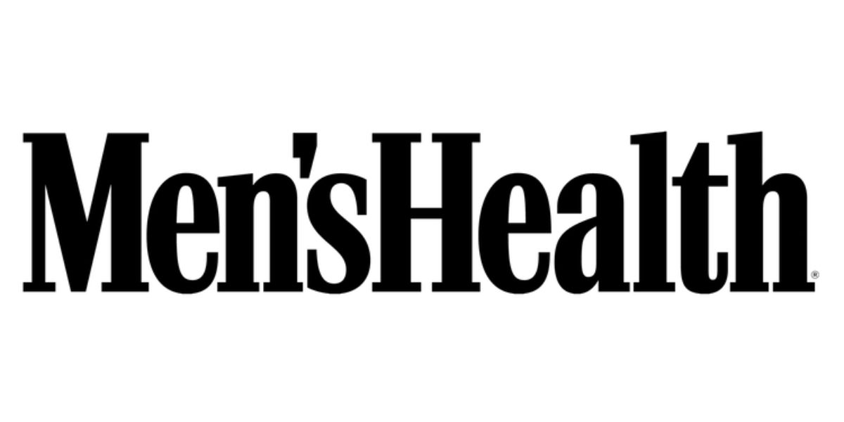 Men's Health logo in black and white.