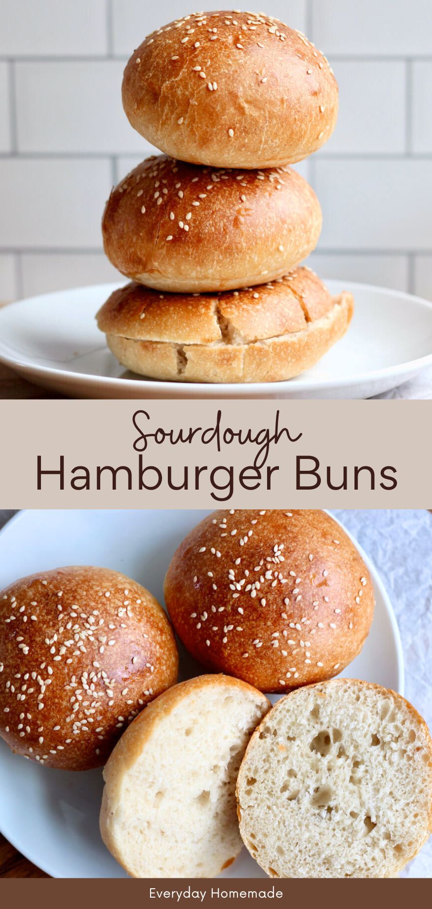 Sourdough Discard Hamburger Buns (No Yeast) Everyday Homemade