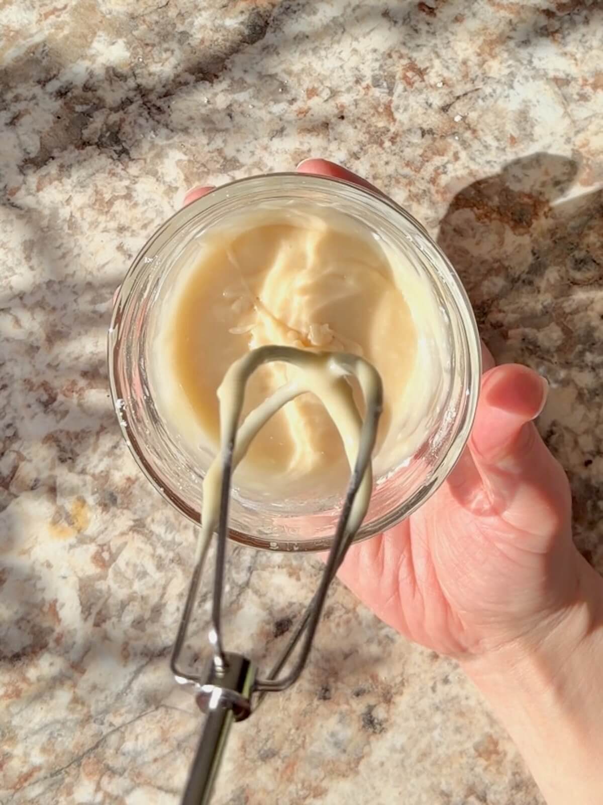 Icing in a small bowl.